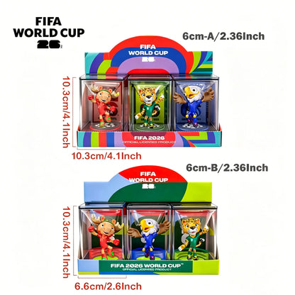 [Set of 3] FIFA 2026 World Cup Collectible Mascot Figurines Toys Official Licensed Clutch Zayu and Maple Summervibes Outdoorfun Anime Figures Set