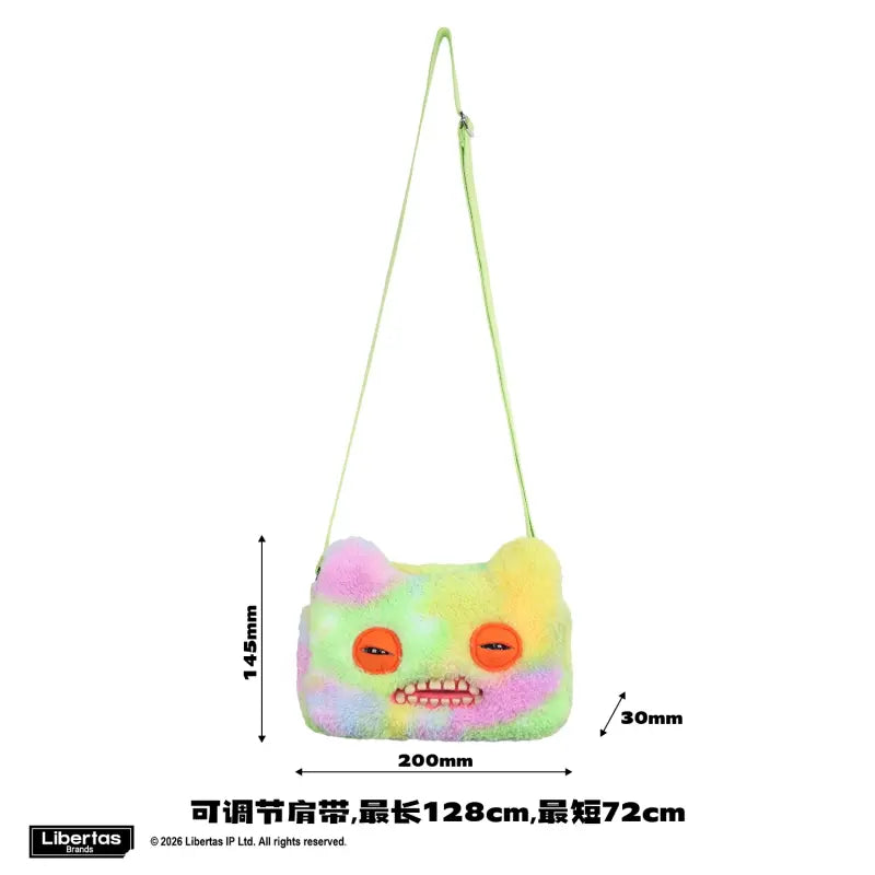 Fuggler Plush Crossbody Bag - Ugly-Cute Monster Plush Purse with Adjustable Strap, Quirky Y2K Shoulder Bag & Funny Fashion Accessory Gift for Teen Girls & Women