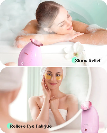 Wavytalk Portable Nano Ionic Facial Steamer - Quick Mist for Deep Cleansing Intensive Hydration, Penguin Design and Beauty on the Go