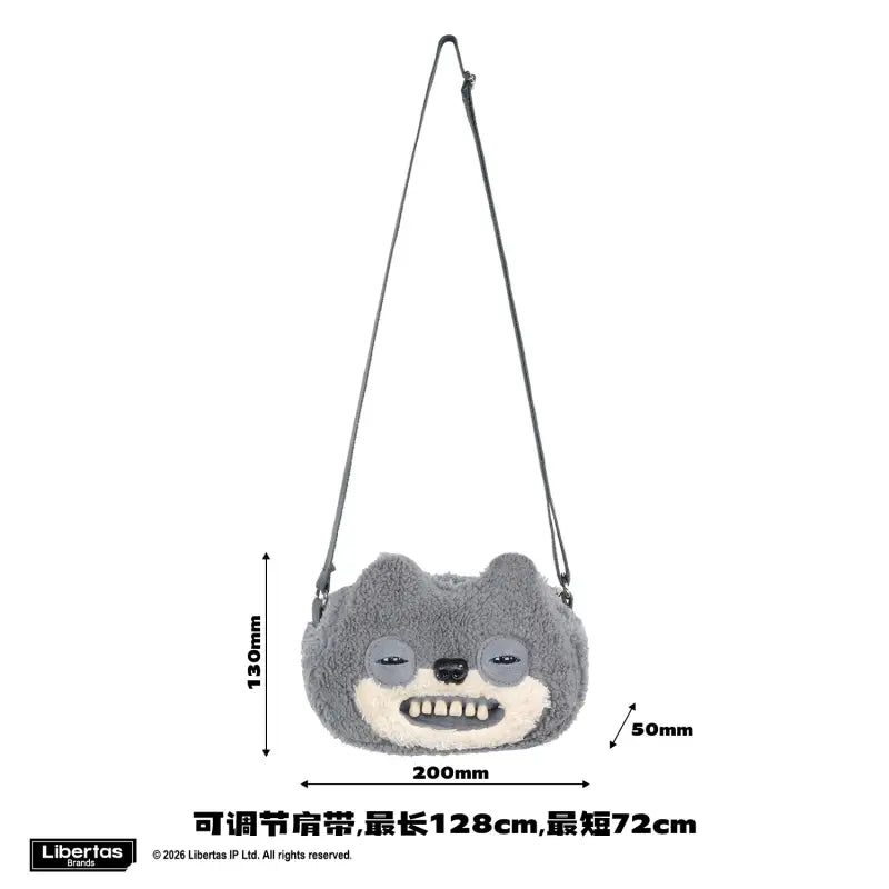 Fuggler Plush Crossbody Bag - Ugly-Cute Monster Plush Purse with Adjustable Strap, Quirky Y2K Shoulder Bag & Funny Fashion Accessory Gift for Teen Girls & Women
