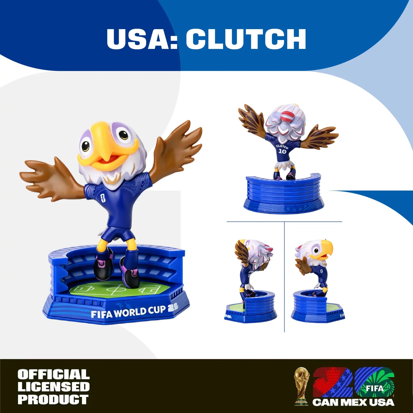 [Set of 3] FIFA 2026 World Cup Collectible Mascot Figurines Toys Official Licensed Clutch Zayu and Maple Summervibes Outdoorfun Anime Figures Set