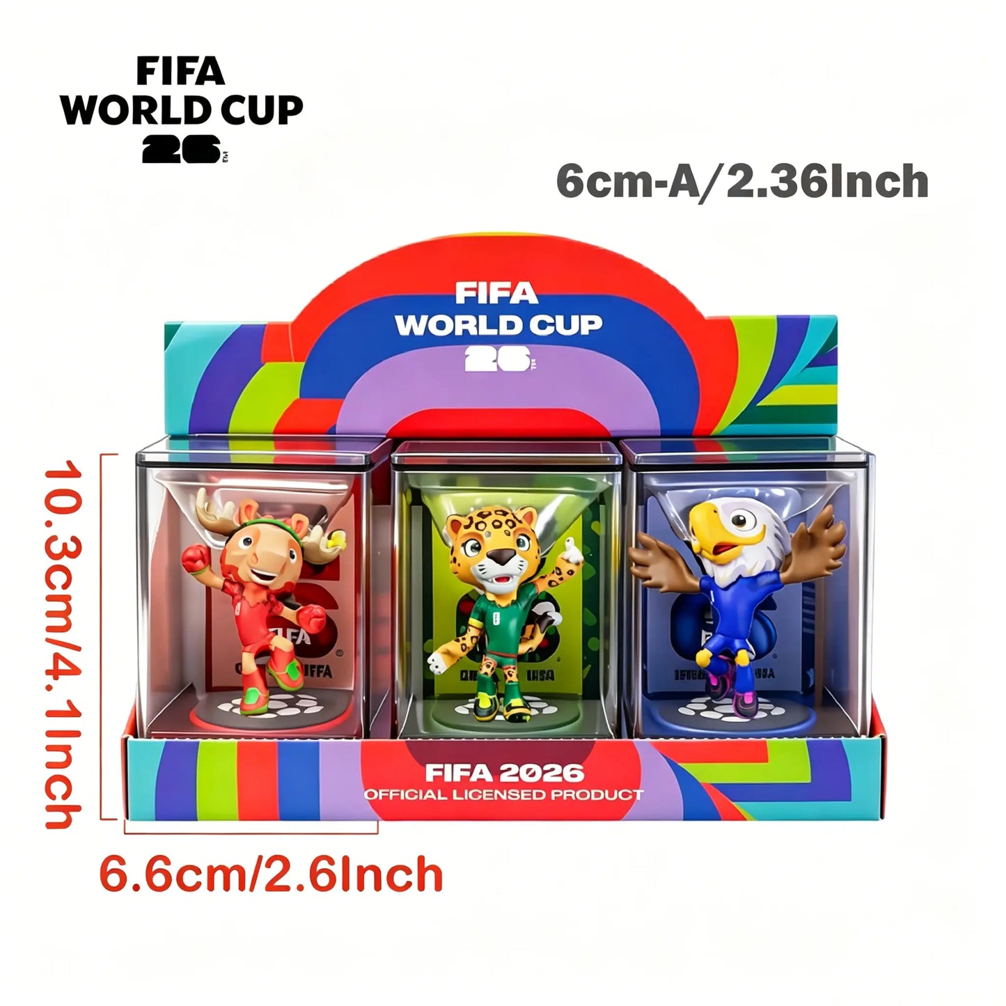 [Set of 3] FIFA 2026 World Cup Collectible Mascot Figurines Toys Official Licensed Clutch Zayu and Maple Summervibes Outdoorfun Anime Figures Set