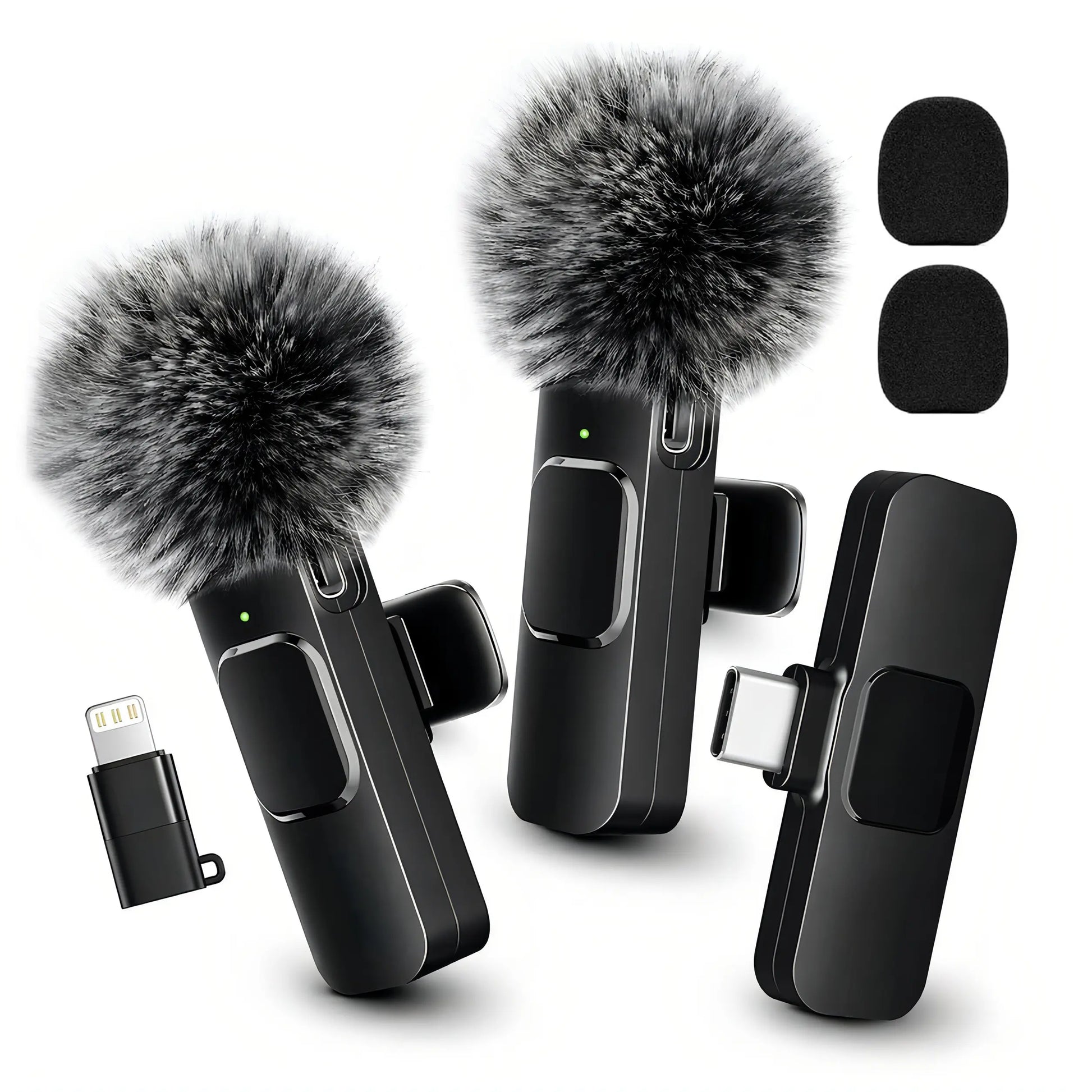 HITOZON Wireless Lavalier Microphone with Noise Reduction - Plug-And-Play Portable USB-C Lapel Mic for Iphone 15/16/17, Ipad, Android Smartphones, Camera Audio Recording - Mini Wireless Microphone Phone Accessories for Vlog, Youtube