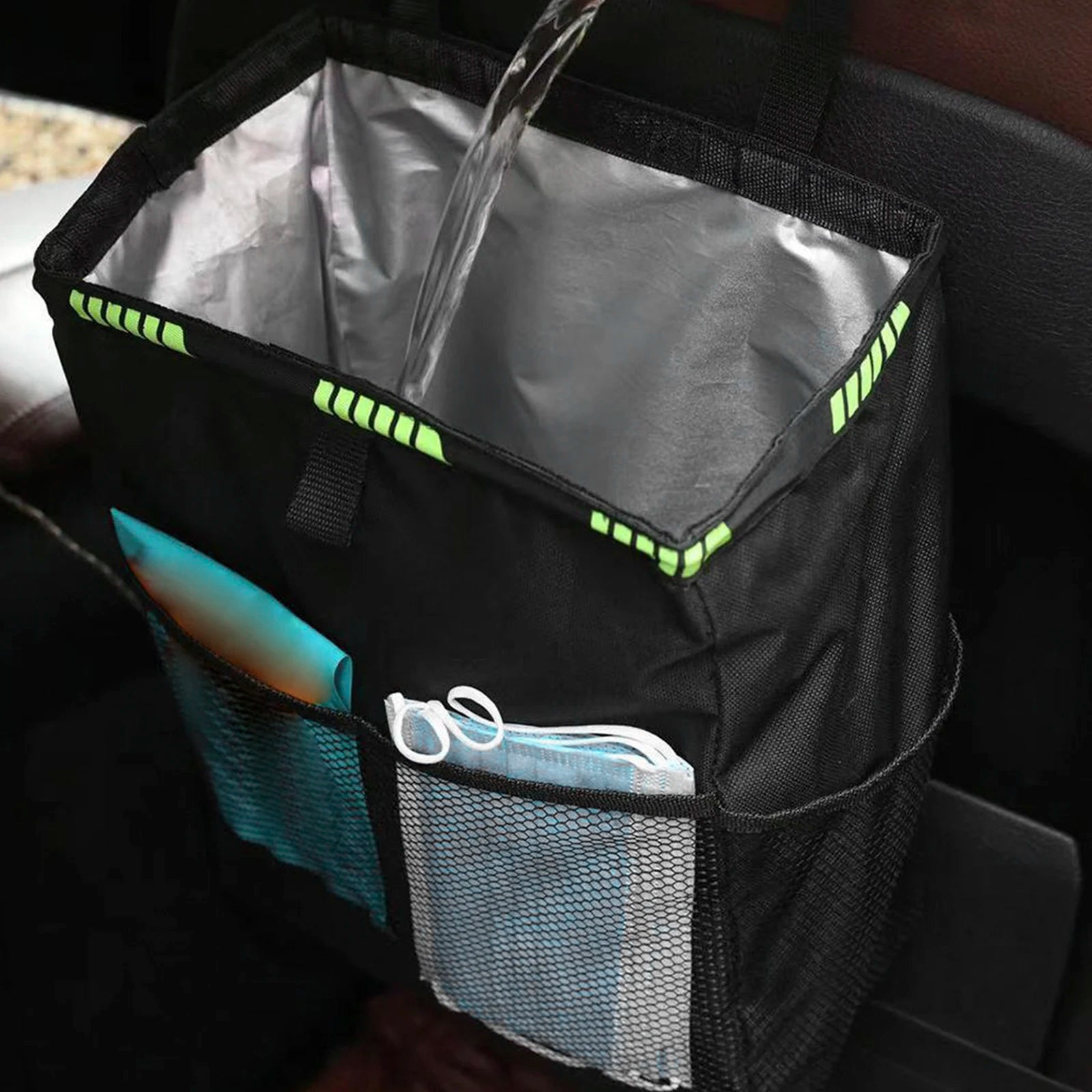 Waterproof Car Trash Can Garbage Bag Car Storage Bag Large Capacity Hanging Foldable and Portable