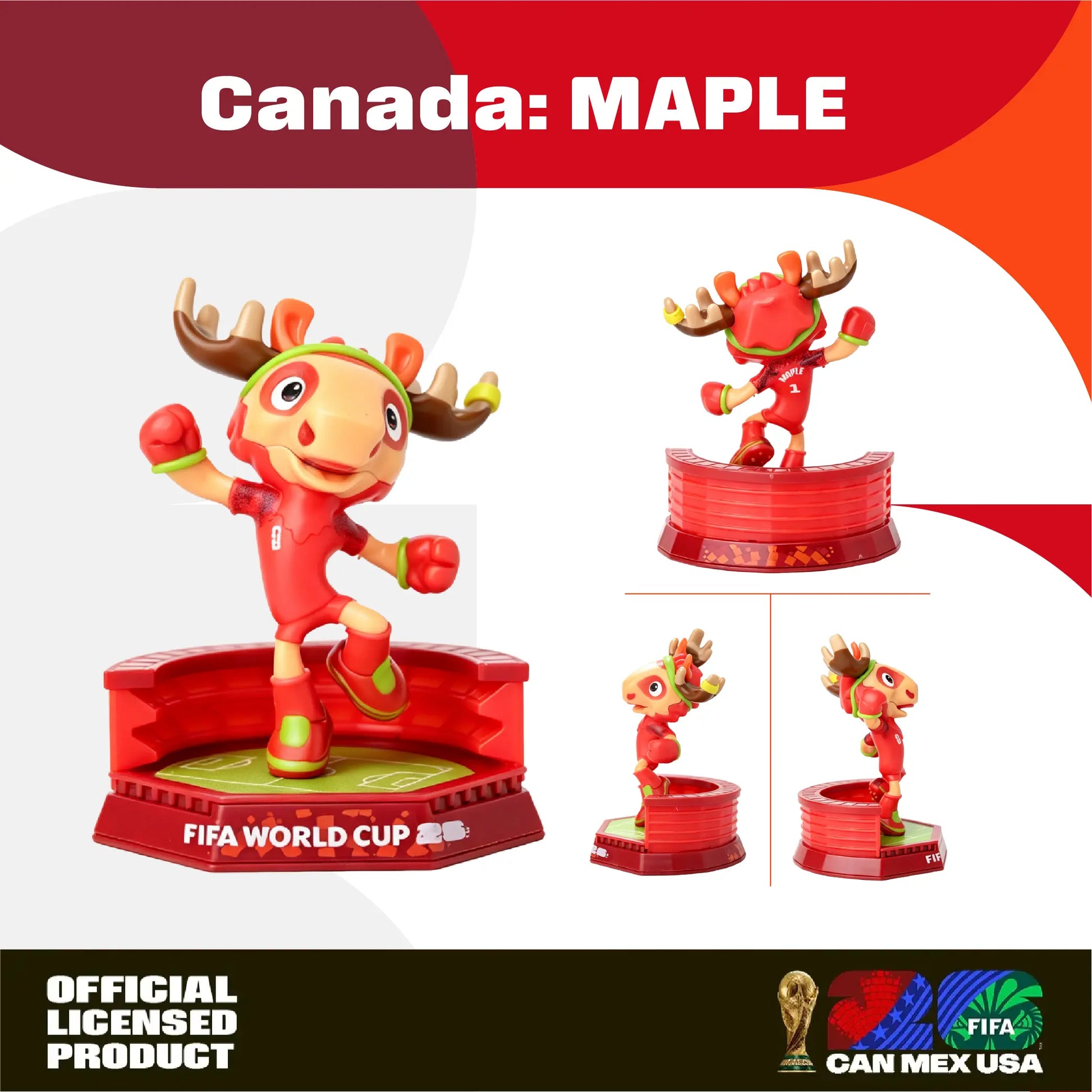 [Set of 3] FIFA 2026 World Cup Collectible Mascot Figurines Toys Official Licensed Clutch Zayu and Maple Summervibes Outdoorfun Anime Figures Set