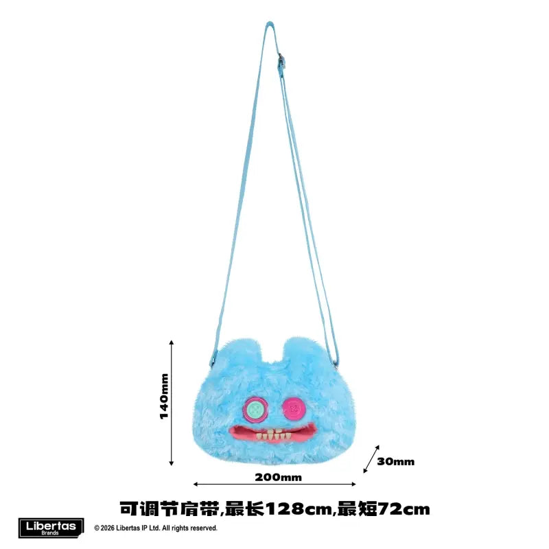 Fuggler Plush Crossbody Bag - Ugly-Cute Monster Plush Purse with Adjustable Strap, Quirky Y2K Shoulder Bag & Funny Fashion Accessory Gift for Teen Girls & Women