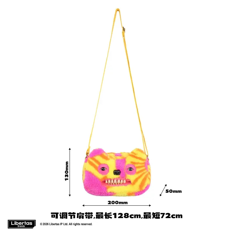 Fuggler Plush Crossbody Bag - Ugly-Cute Monster Plush Purse with Adjustable Strap, Quirky Y2K Shoulder Bag & Funny Fashion Accessory Gift for Teen Girls & Women