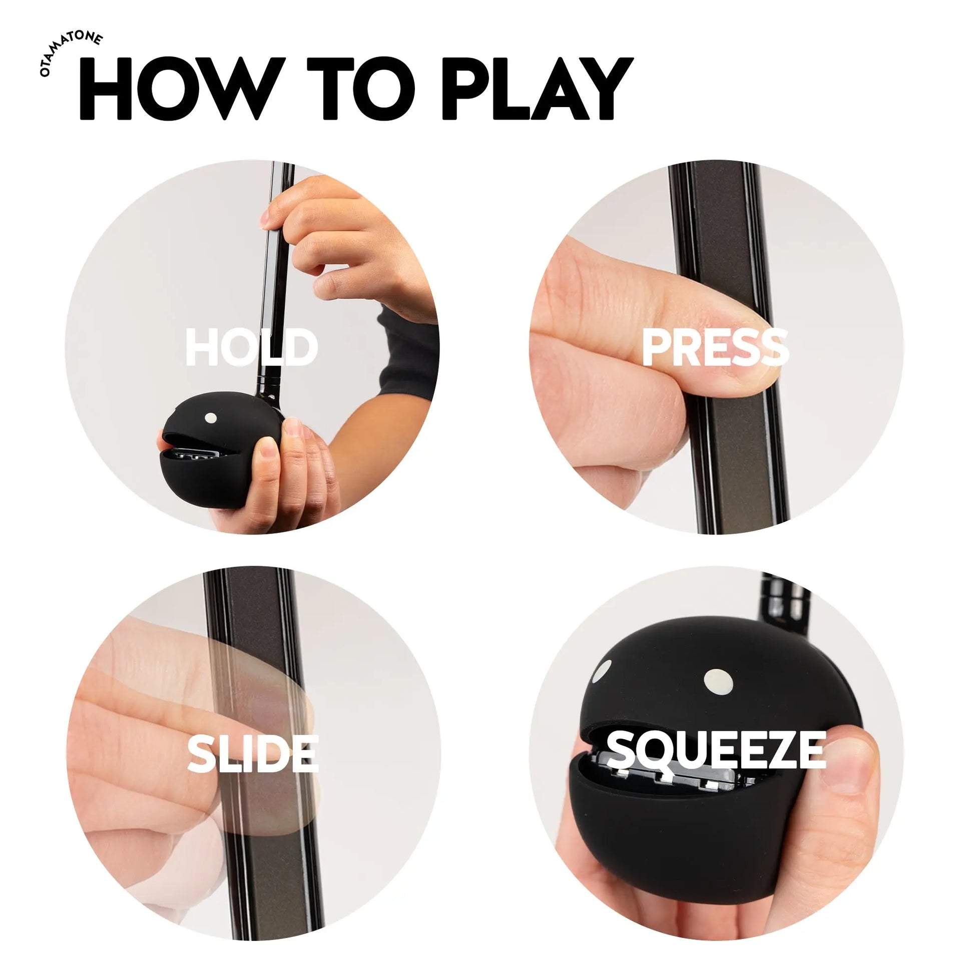 Otamatone Regular [Black] - Japanese Musical Instrument Electronic Synthesizer - Maywa Denki Studio - Fun Gift for Children, Teens, Adults