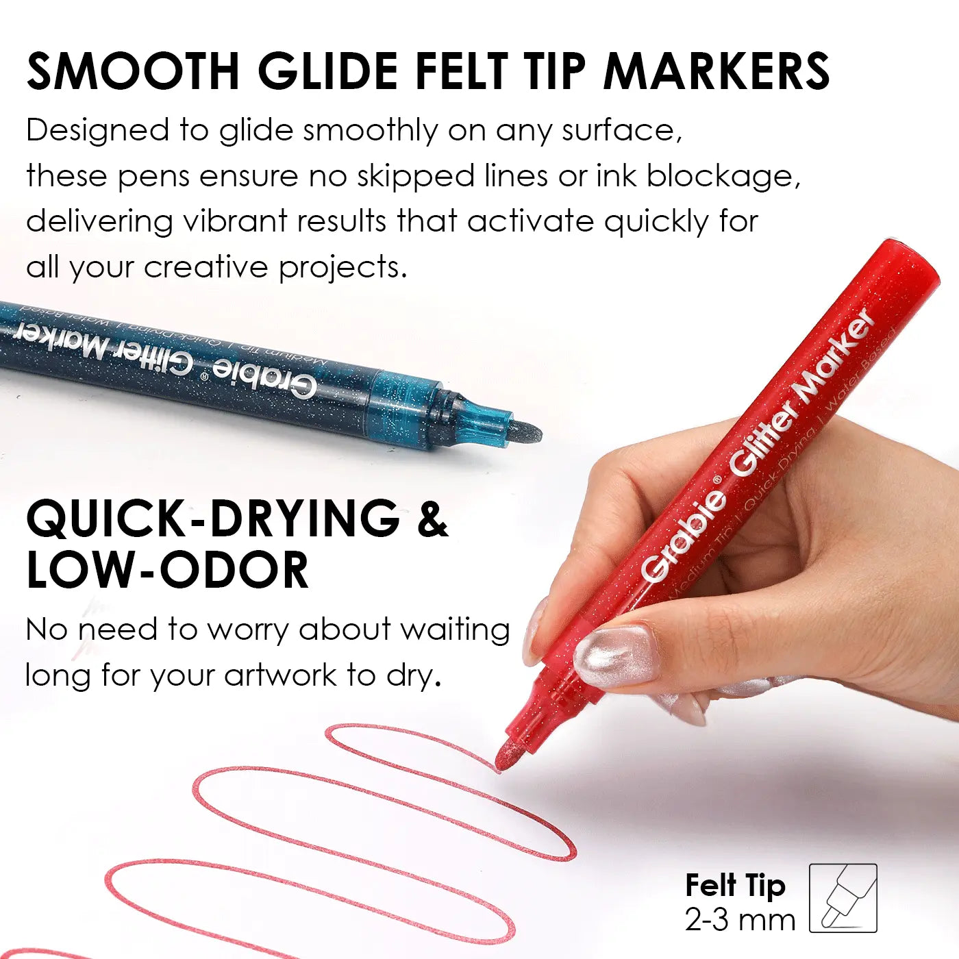 Medium Tip Iridescent Glitter Acrylic Paint Marker Set of 24, Dealsforyoudays