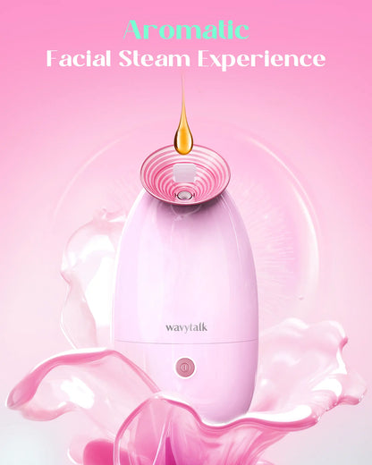Wavytalk Portable Nano Ionic Facial Steamer - Quick Mist for Deep Cleansing Intensive Hydration, Penguin Design and Beauty on the Go