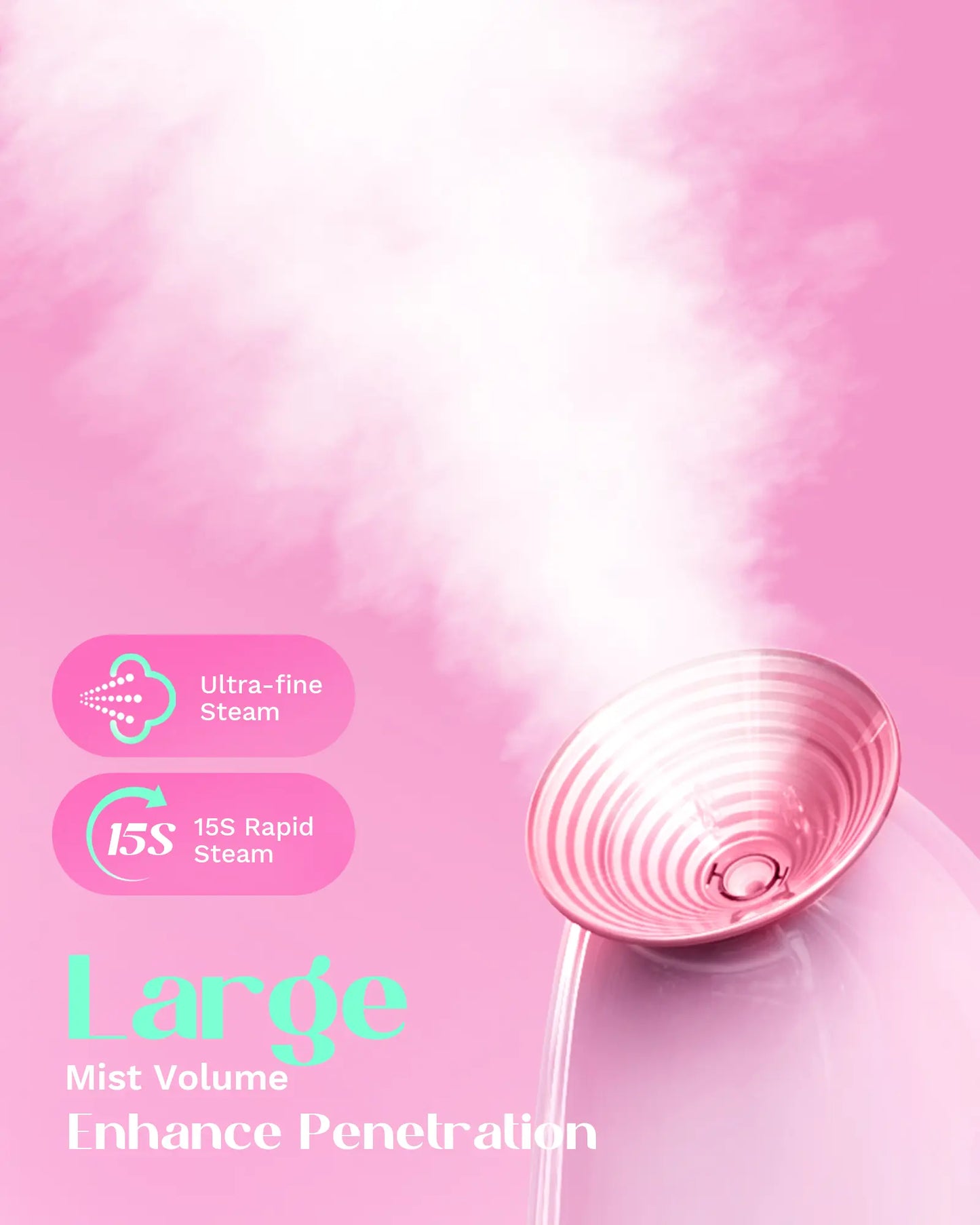 Wavytalk Portable Nano Ionic Facial Steamer - Quick Mist for Deep Cleansing Intensive Hydration, Penguin Design and Beauty on the Go