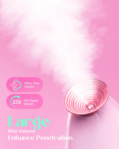 Wavytalk Portable Nano Ionic Facial Steamer - Quick Mist for Deep Cleansing Intensive Hydration, Penguin Design and Beauty on the Go