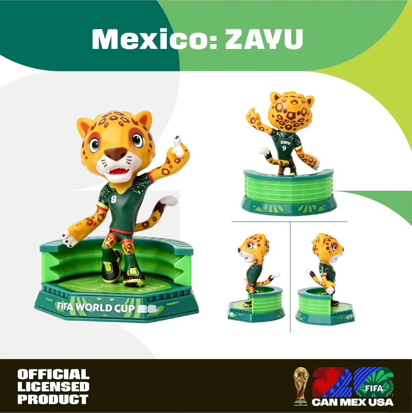 [Set of 3] FIFA 2026 World Cup Collectible Mascot Figurines Toys Official Licensed Clutch Zayu and Maple Summervibes Outdoorfun Anime Figures Set