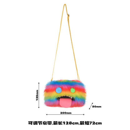 Fuggler Plush Crossbody Bag - Ugly-Cute Monster Plush Purse with Adjustable Strap, Quirky Y2K Shoulder Bag & Funny Fashion Accessory Gift for Teen Girls & Women