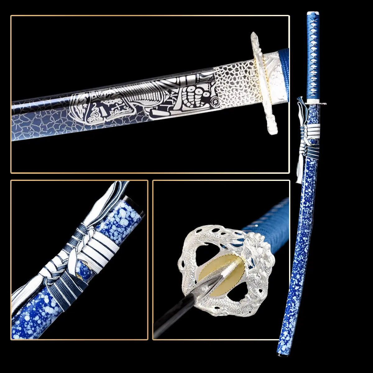 Handmade Soul Series Display Katana Cosplay Prop Art Decor Gift for Hobbyists