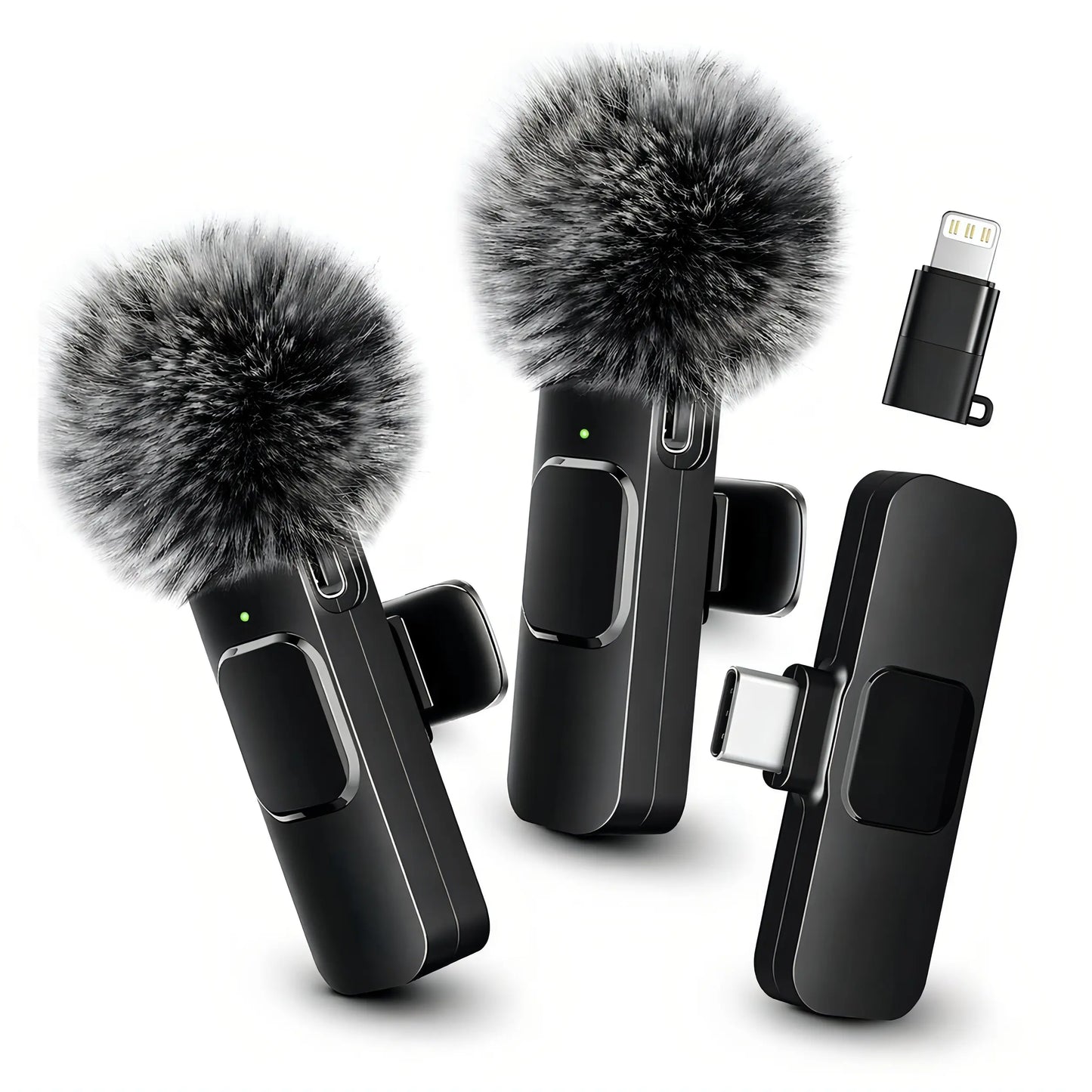 HITOZON Wireless Lavalier Microphone with Noise Reduction - Plug-And-Play Portable USB-C Lapel Mic for Iphone 15/16/17, Ipad, Android Smartphones, Camera Audio Recording - Mini Wireless Microphone Phone Accessories for Vlog, Youtube