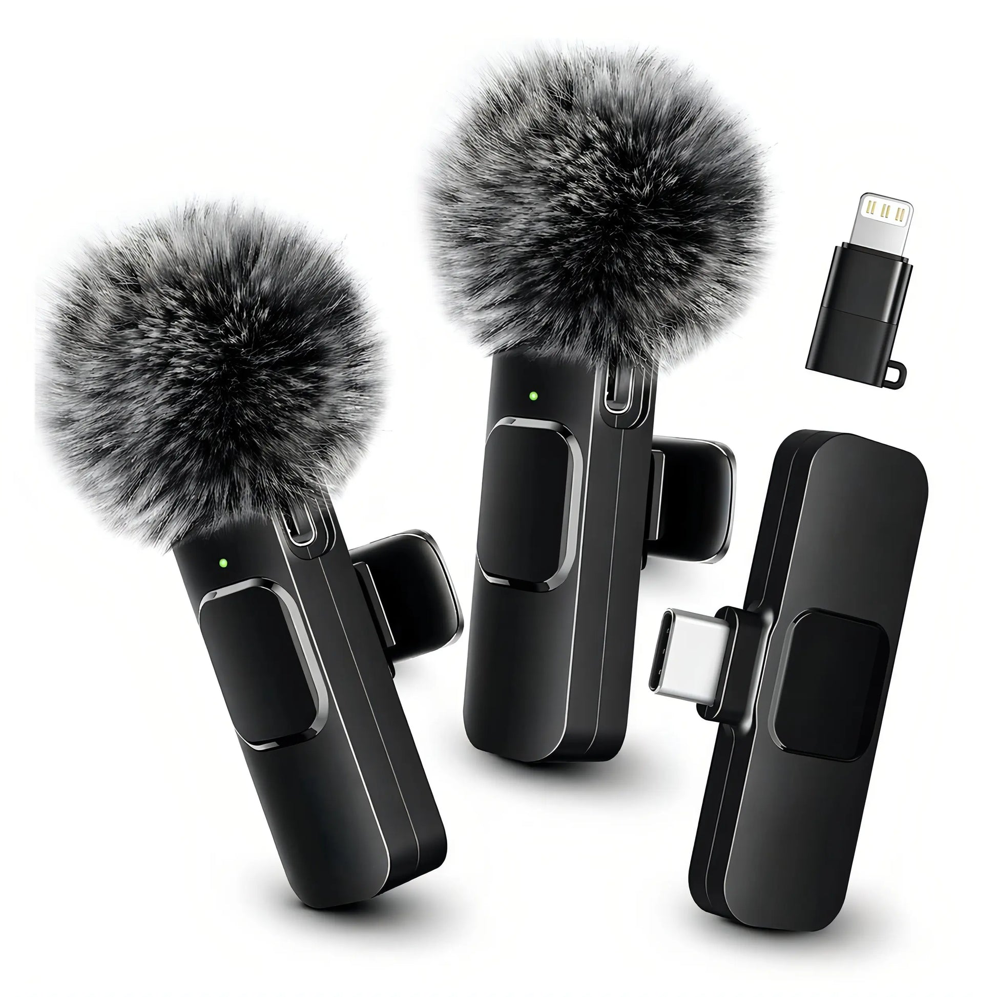 HITOZON Wireless Lavalier Microphone with Noise Reduction - Plug-And-Play Portable USB-C Lapel Mic for Iphone 15/16/17, Ipad, Android Smartphones, Camera Audio Recording - Mini Wireless Microphone Phone Accessories for Vlog, Youtube