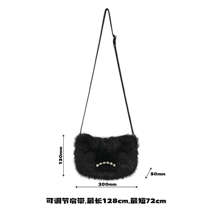 Fuggler Plush Crossbody Bag - Ugly-Cute Monster Plush Purse with Adjustable Strap, Quirky Y2K Shoulder Bag & Funny Fashion Accessory Gift for Teen Girls & Women
