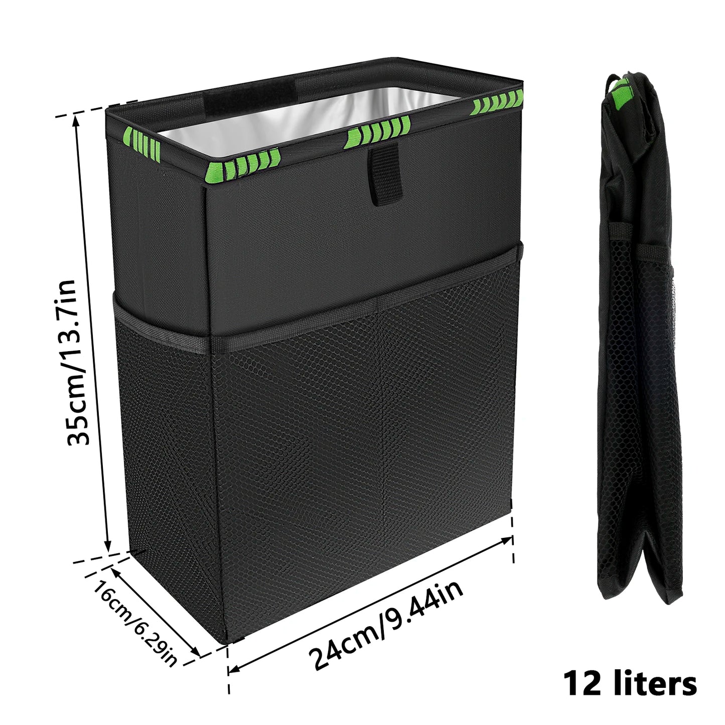 Waterproof Car Trash Can Garbage Bag Car Storage Bag Large Capacity Hanging Foldable and Portable