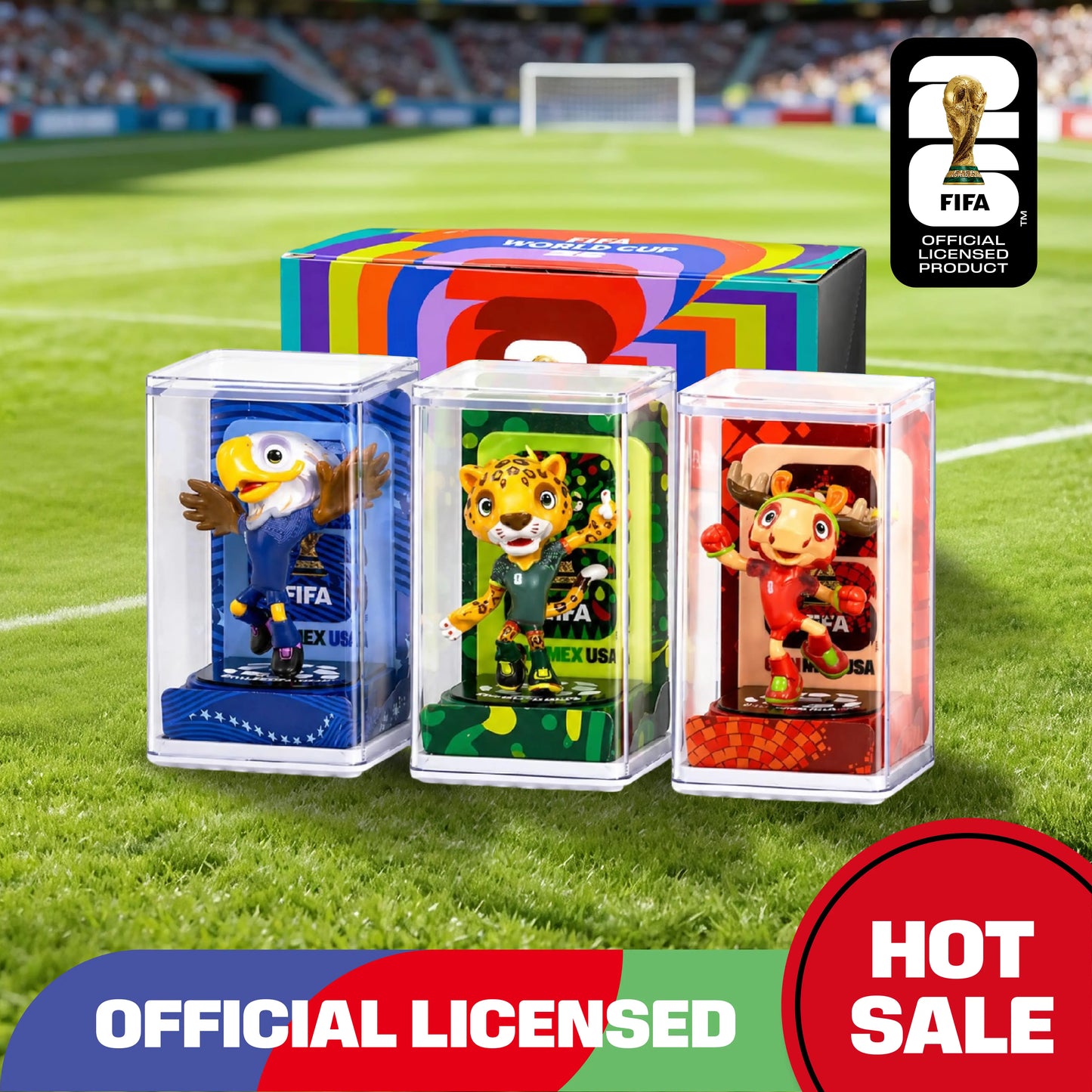 [Set of 3] FIFA 2026 World Cup Collectible Mascot Figurines Toys Official Licensed Clutch Zayu and Maple Summervibes Outdoorfun Anime Figures Set