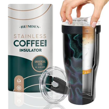 Heimden Coffee Cup Holder 2 in 1 30 Oz Tumbler, Insulated Coffee Mug - Designed to Fit Most Disposable Cups , Travel Mug, Car Mug